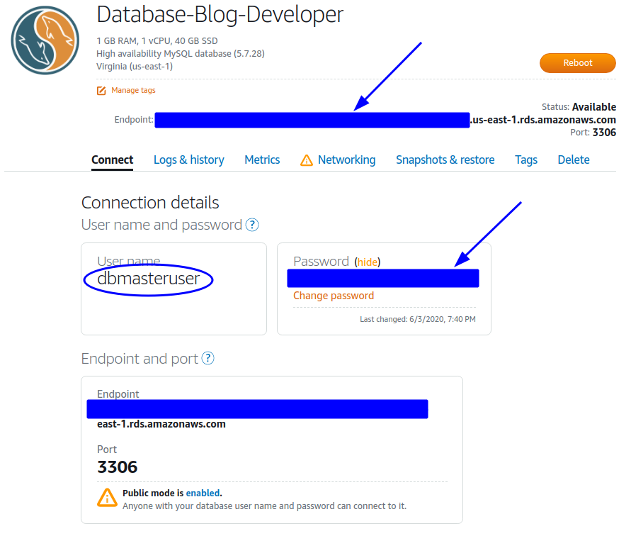 remote highly available MySQL datatbase